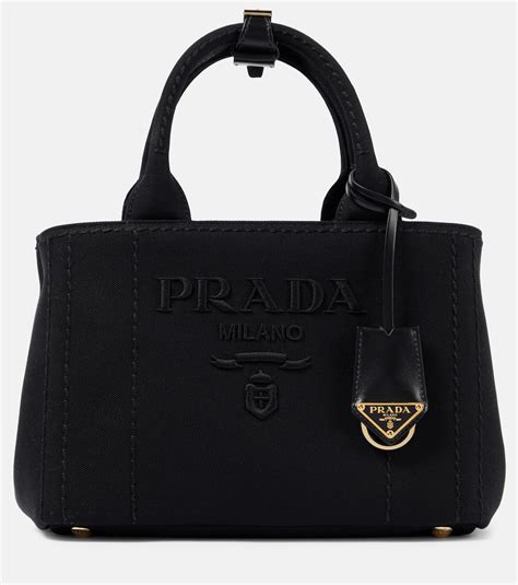 prada giardiniera|Giardiniera Medium canvas tote bag in black .